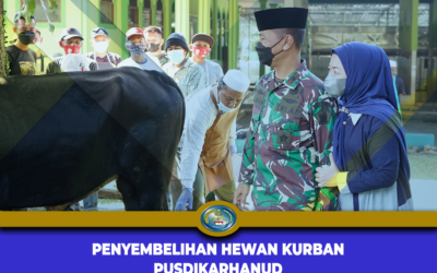 PUSDIKARHANUD MELAKSANAKAN PENYEMBELIHAN HEWAN KURBAN